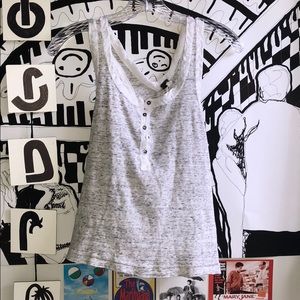 We The Free (FP) distressed button-up tank